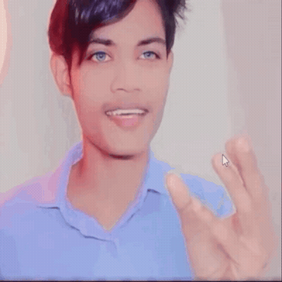 Young Man With Blue Eyes Giving OK Sign GIF