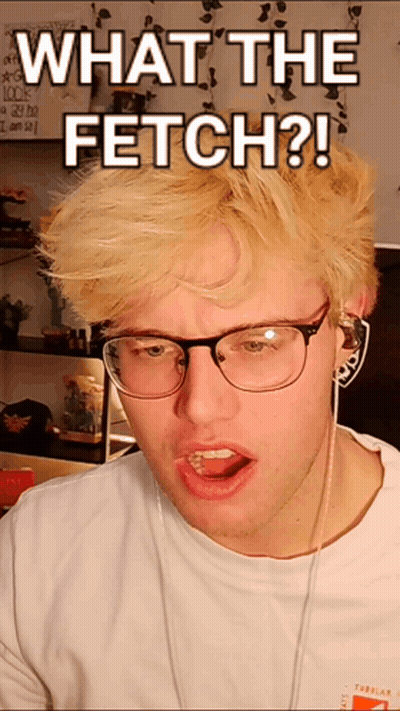 Young Man With Glasses and Earbuds Asking What the Fetch