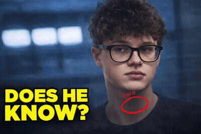 Young Man With Glasses And Red 'Where' Circle GIF
