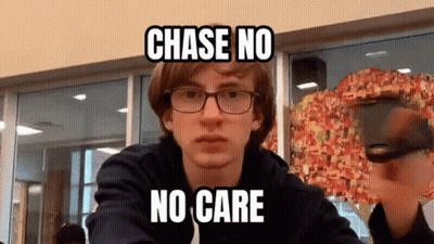Young Man With Glasses Says Chase No No Care GIF