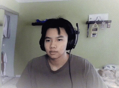 Young Man With Headphones And Microphone GIF