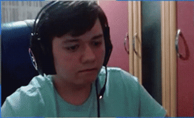 Young Man With Headphones And Microphone Sitting GIF