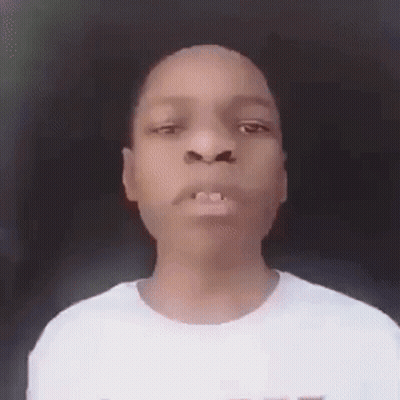 Young Man With Mustache Making Funny Face GIF