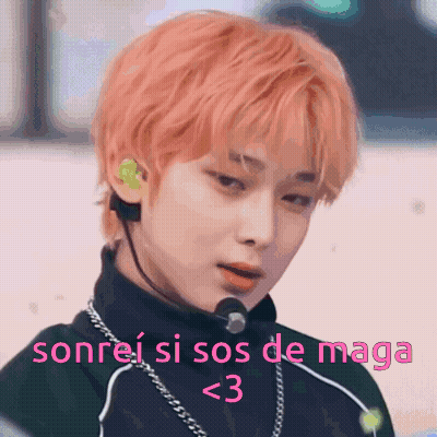 Young Man With Pink Hair And Microphone GIF