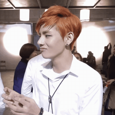 Young Man With Red Hair In White Shirt GIF