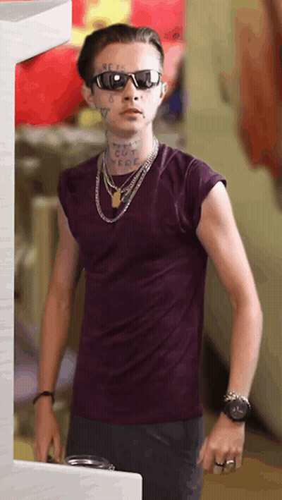 Young Man With Sunglasses And Face Tattoo I M Not Here GIF