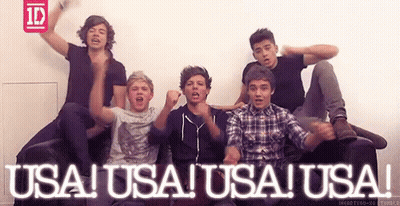 Young Men Chanting USA USA USA USA GIF