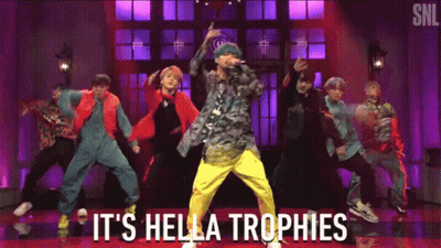 Young Men Dancing It's Hella Trophies GIF