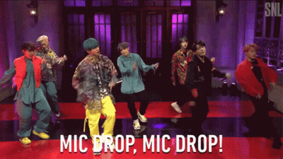 Young Men Dancing On Stage Mic Drop Mic Drop GIF