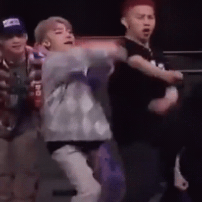 Young Men Dancing Together On Stage GIF