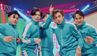 Young Men In Blue Jackets On Stage GIF