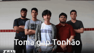 Young Men In Front Of Wall Saying Toma Gap Tonhao GIF