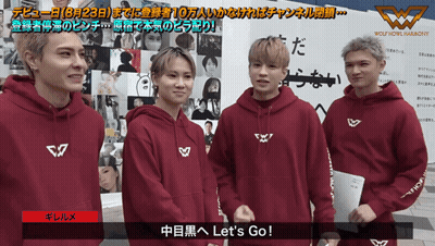 Young Men In Red Hoodies Saying Let's Go GIF