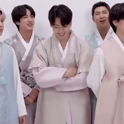 Young Men In Traditional Korean Clothes GIF