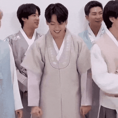 Young Men In Traditional Korean Clothes GIF