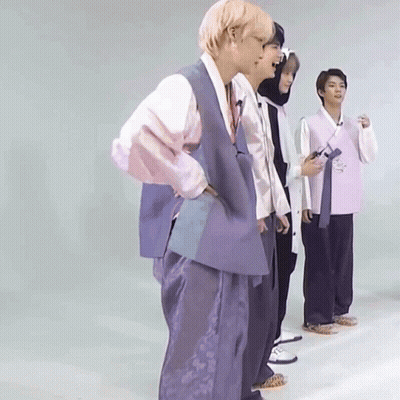 Young Men In Traditional Korean Clothing GIF