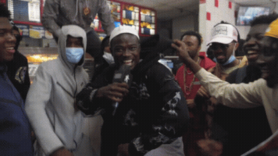 Young Men In White Hat With Chicago GIF