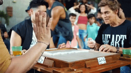 Young Men Playing Domino Game GIF