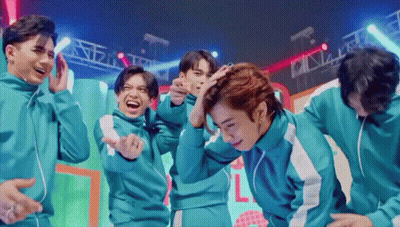 Young Men Playing Squid Game On Stage GIF