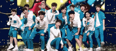 Young Men Posing On Stage GIF