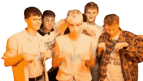 Young Men Posing With Grip Shirt Sticker
