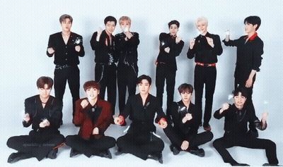 Young Men Posing With Sparkling Breeze GIF
