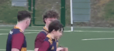 Young Men Standing On Tennis Court GIF