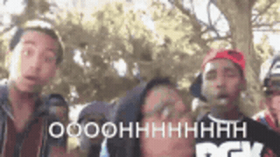 Young Men Standing Together One Wearing DGK Shirt GIF