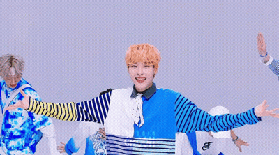 Young Men Standing Together With Blue Shirt Saying Hoon GIF