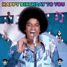 Young Michael Jackson Happy Birthday Song GIF