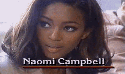 Young Modelo Naomi Campbell Smiling GIF