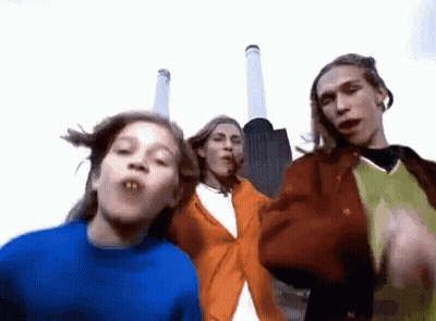 Young People Dancing In Front Of Factory GIF