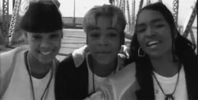 Young People Posing Smiling Black And White Photo GIF