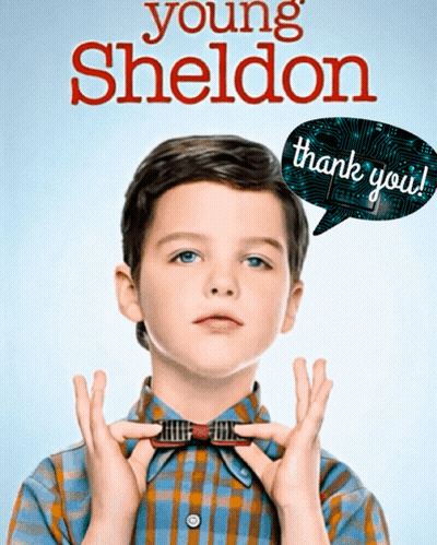 Young Sheldon Poster Boy In Bow Tie GIF