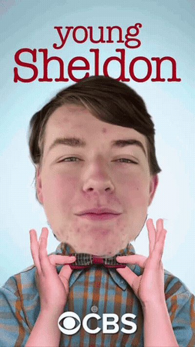Young Sheldon Poster With Acne GIF