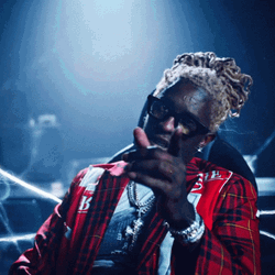 Young Thug Sitting And Singing GIF