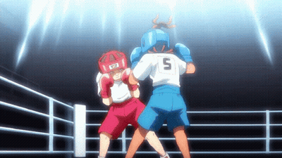 Young Woman In Boxing Gloves In Boxing Ring GIF