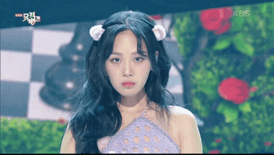 Young Woman With Cat Ear On Stage GIF