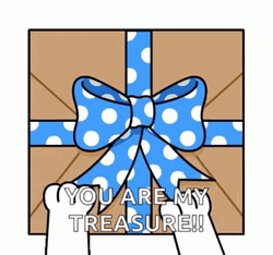 Your Are My Treasure Surprise GIF