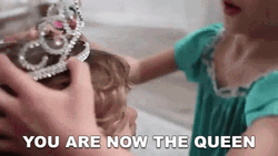 Your Are Now A Queen Little Girl Wearing Crown GIF