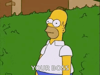 Your Boss Homer Hiding GIF