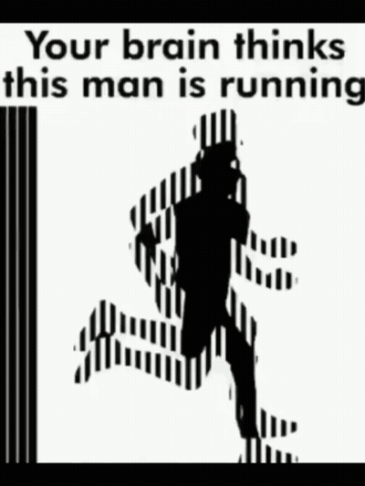Your Brain Thinks This Man Running Silhouette GIF