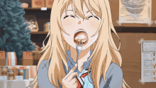 Your Lie In April Kaori Delighted With Food GIF