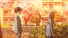 Your Lie In April Kaori Facing Kosei GIF