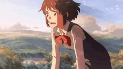 Your Name Mitsuha Biking GIF