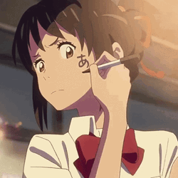 Your Name Mitsuha Face Doodle GIF