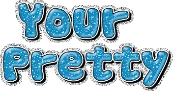 Your Pretty Word In Blue And Silver Sticker