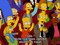 Youre The Man Cheering For Homer GIF