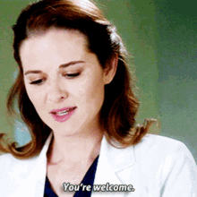 Youre Welcome Greys Anatomy April Kepner GIF