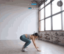 Youtuber Fitness Personality Chloe Ting Burpee Exercise GIF